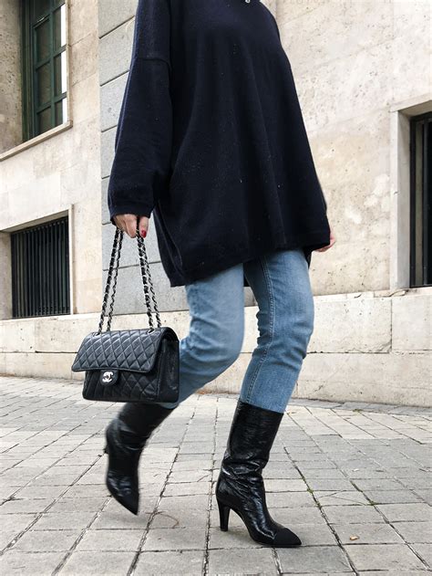 chanel sweater boots.